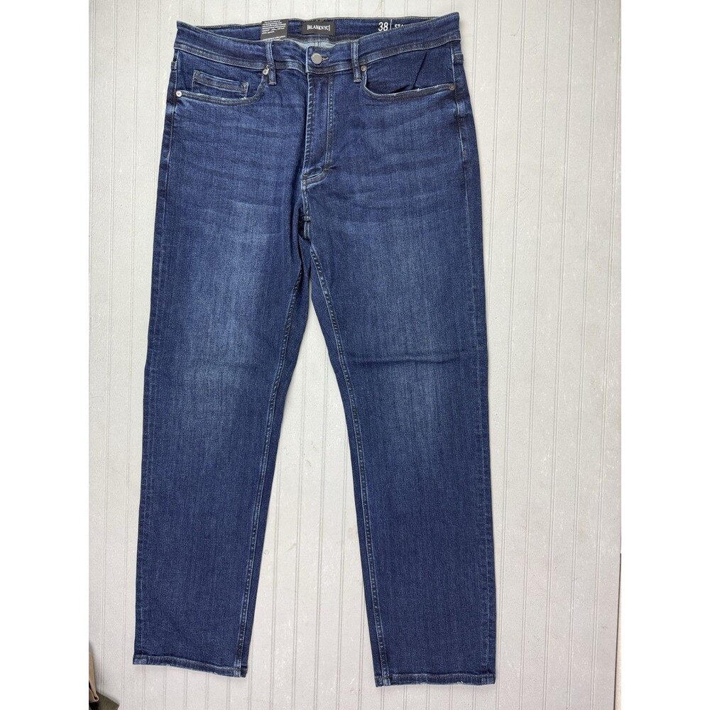 Blank NYC Mens Jeans Size 38x32 Stanton Straight Dark Wash Stretch